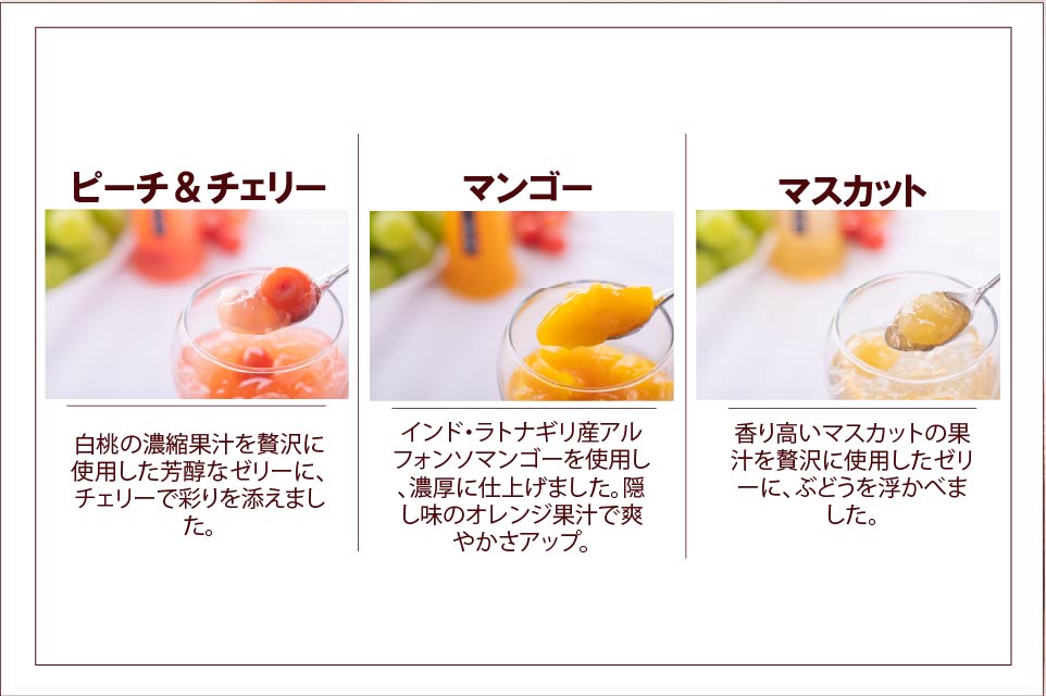 夏季限定　ジュレ・ドゥ・フリュイ　3本入